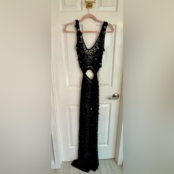 Superdown Black Mesh Swim Cover-Up - Picture 2 of 2